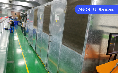 Full inspection of curved shielding room