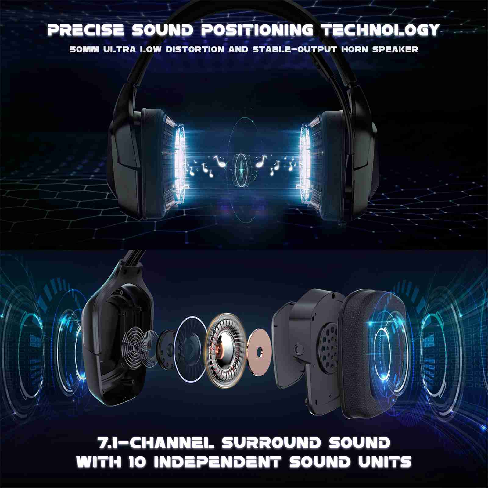 OEM Black Best Gaming Headset 2021 With RGB Light