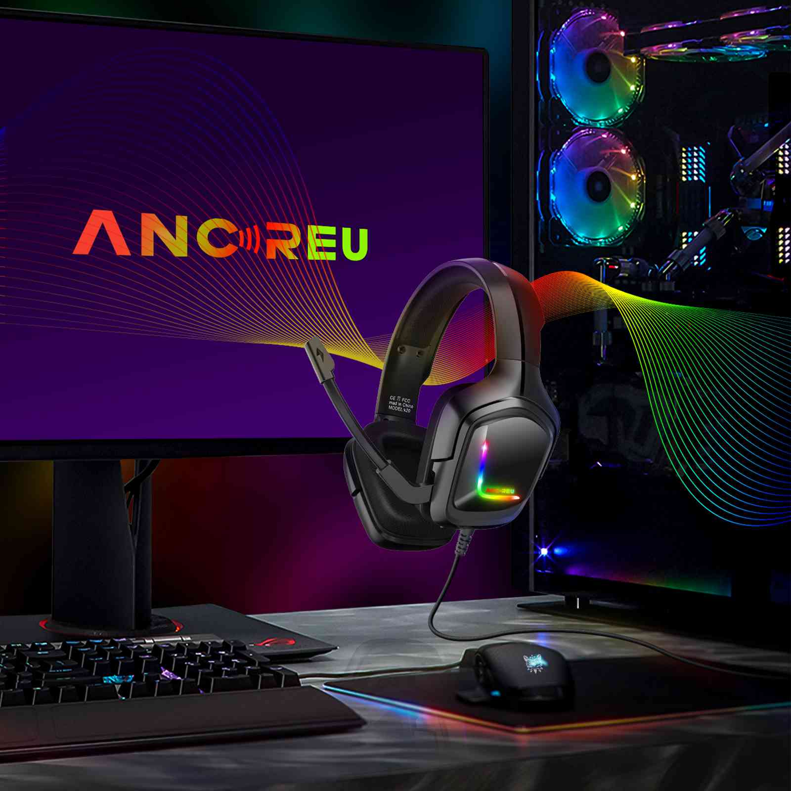 OEM Black Best Gaming Headset 2021 With RGB Light