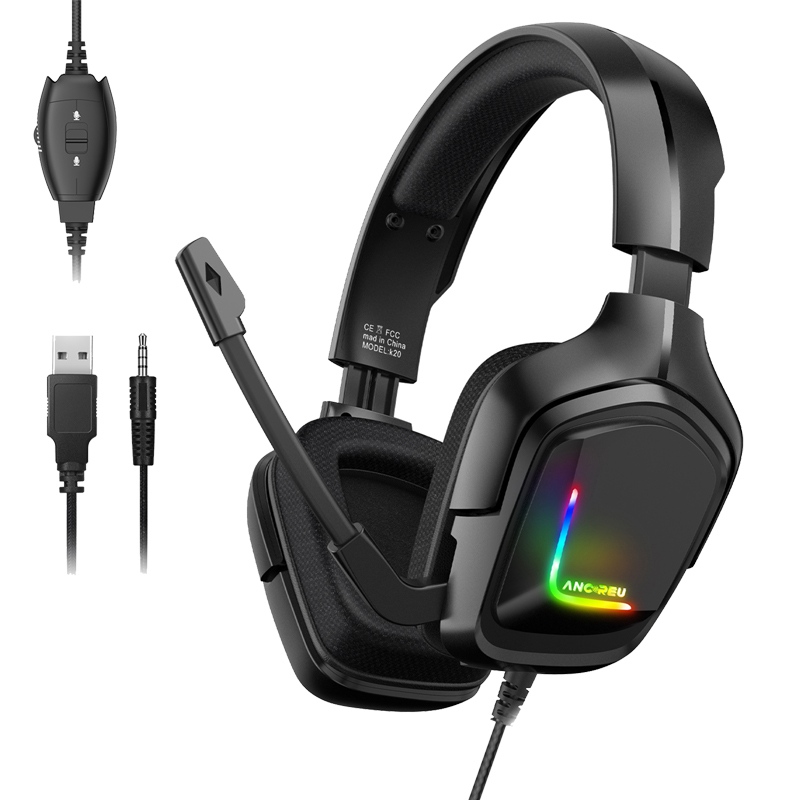 OEM Black Best Gaming Headset 2021 With RGB Light