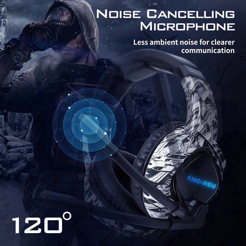 OEM Camouflage Grey RGB Gaming Headset