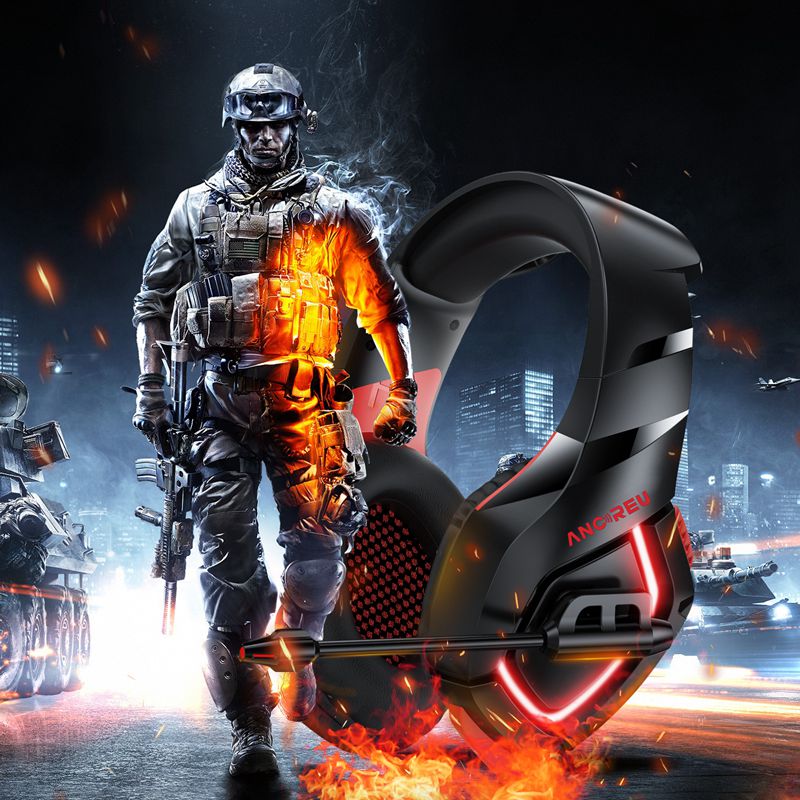 OEM Red Gaming Headset Cool Unique LED Light