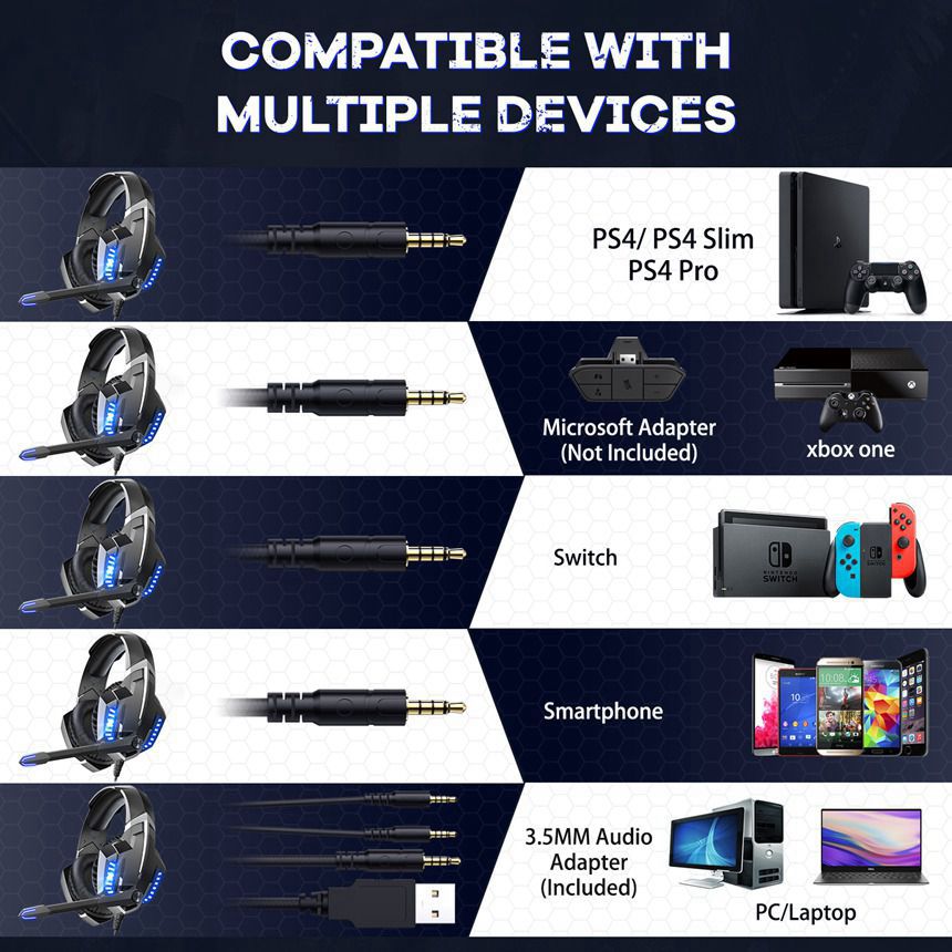 OEM Affordable LED Best Gaming Microphone Headset