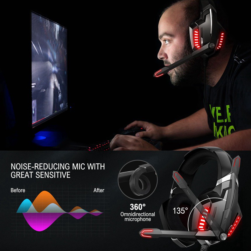 Custom LED Best Gaming Headphones With Mic