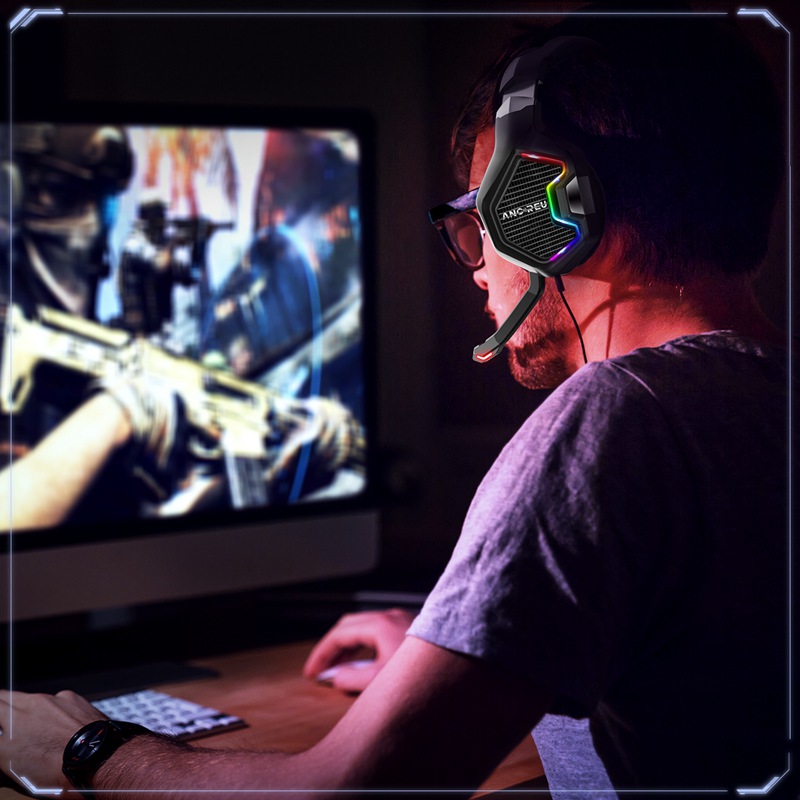 Factory Headphones For Gaming With Mic RGB Light