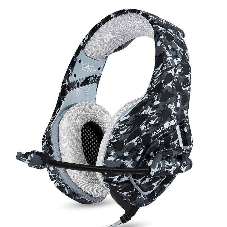 Custom Camouflage Gray Best Headphones For Gaming And Music