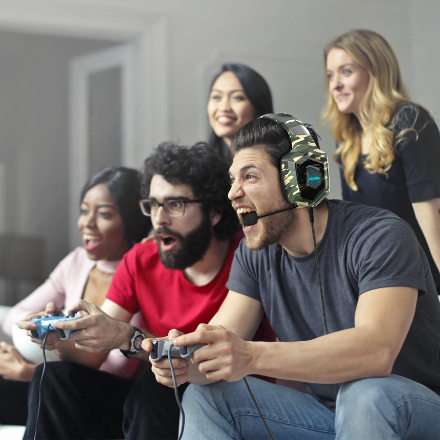 OEM Camouflage Green Best Headphones For Gamers 2021