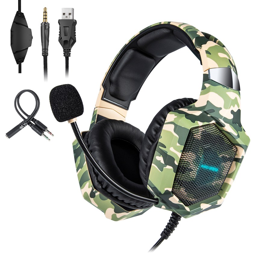 OEM Camouflage Green Best Headphones For Gamers 2021