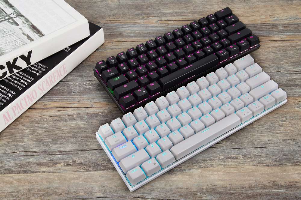 ODM 61 Keys Bluetooth Wired 2 in 1 Mini Gaming Keyboard