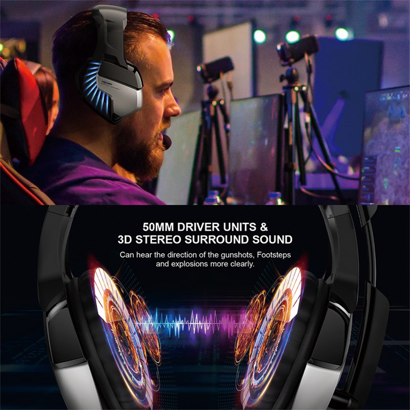 Customized The Best Gaming Headphones Black Blue