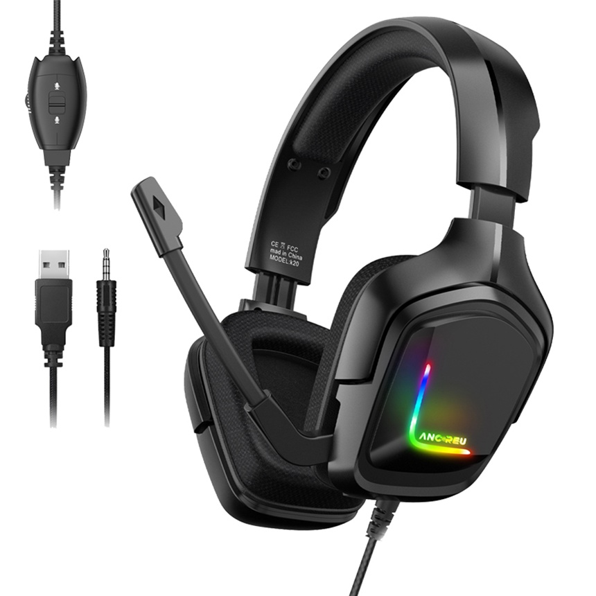 Custom Wired Cool Gaming Headphones With RGB