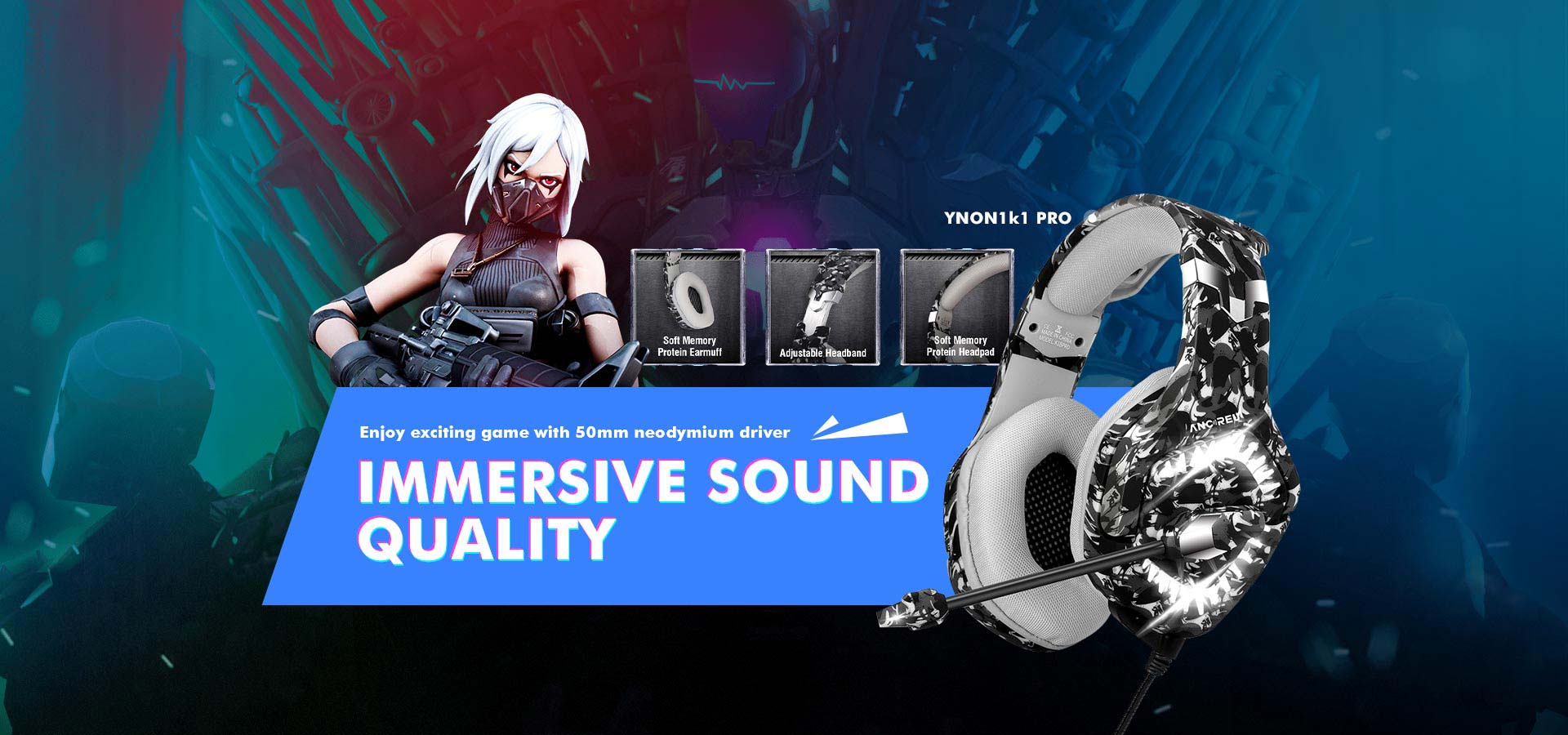 Custom Gaming Gamer Headphones