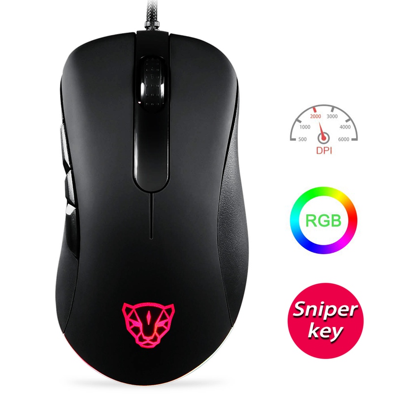 OEM 6400 DPI Wired Best Budget Gaming Mouse Macro Light