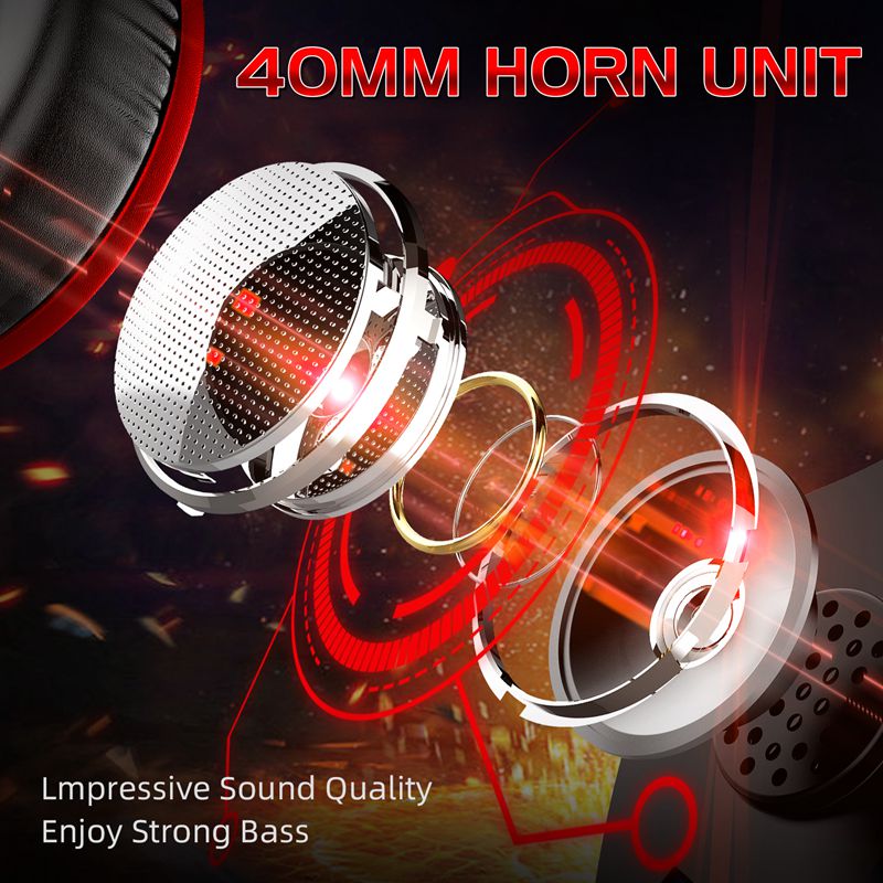 Custom RGB Wired Gaming Headphones With Mic