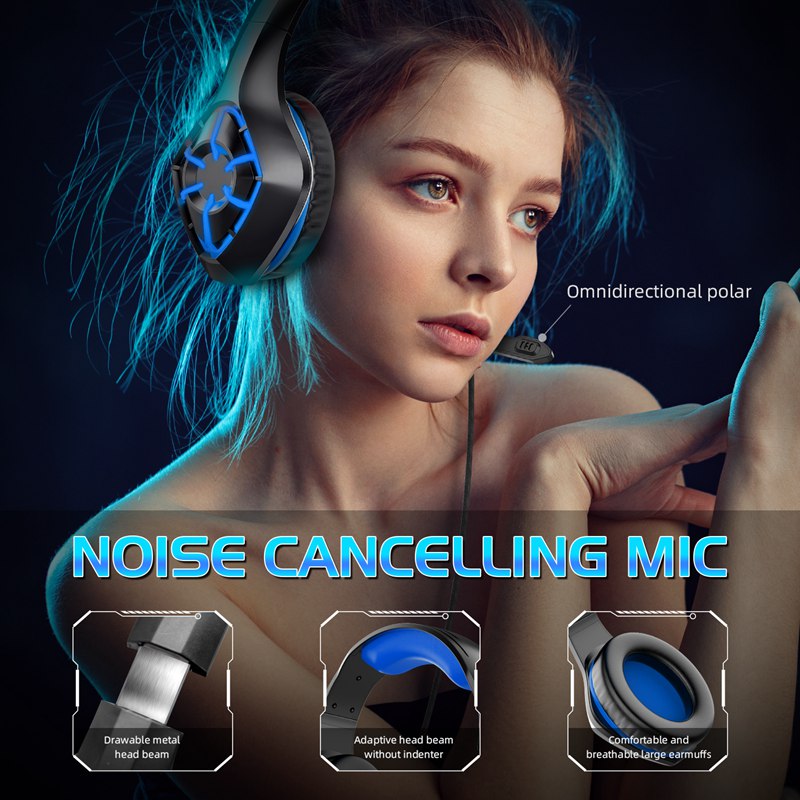 Factory 7-RGB Wired Good Headphones for Gaming with Mic