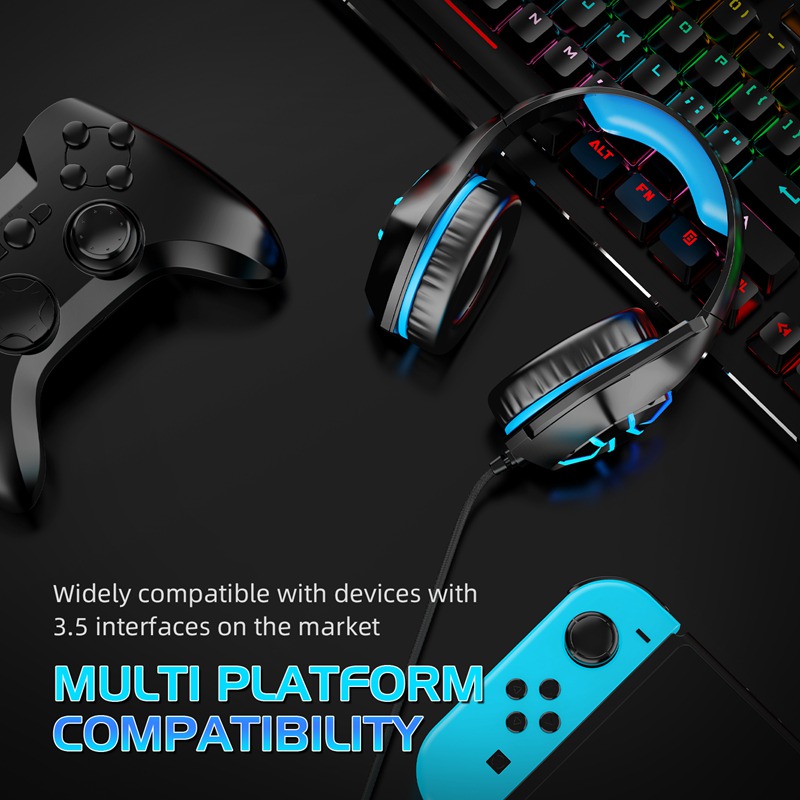 Factory 7-RGB Wired Good Headphones for Gaming with Mic