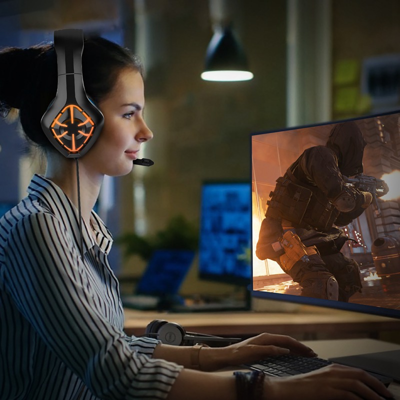 Factory 7-RGB Wired Good Headphones for Gaming with Mic