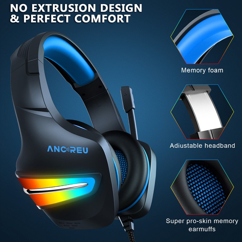 OEM Wired 7 RGB Gaming Headphones with Microphone