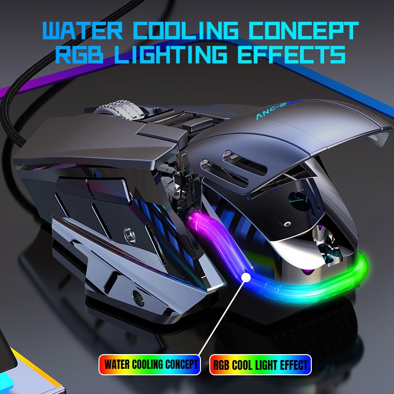 Custom 7200DPI RGB Lighting Ergonomic Gaming Mouse