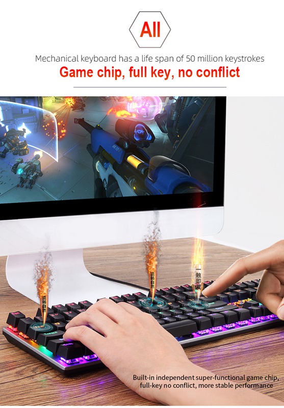 OEM RGB Backlight Mechanical Custom Gaming Keyboard