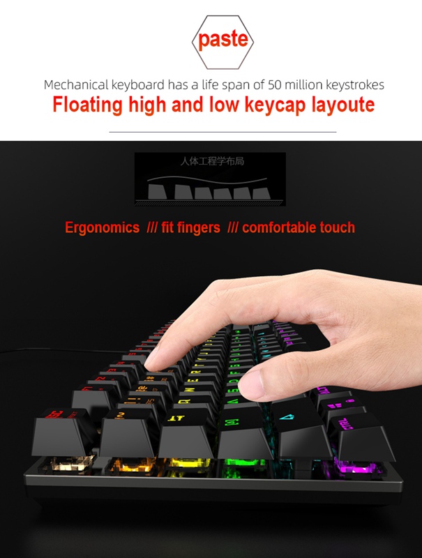 OEM RGB Backlight Mechanical Custom Gaming Keyboard