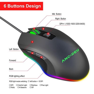 OEM Best Gaming Mouse 2021 RGB Colorful Light