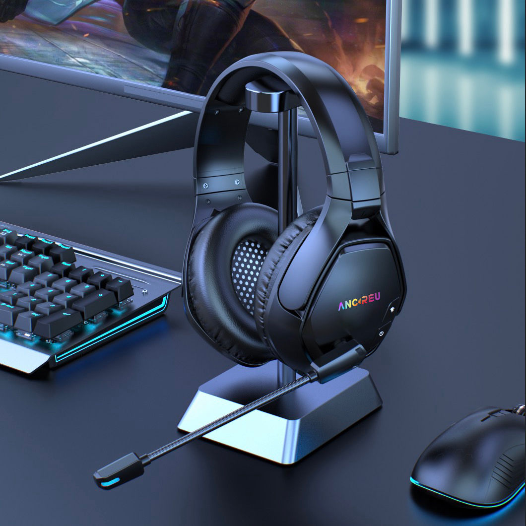 Factory Wireless Gaming Headset With Mic 2.4G RGB Light