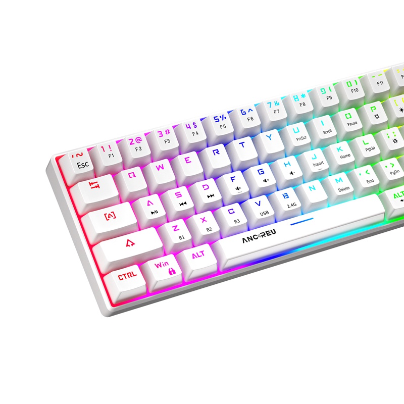 OEM Best Budget Wireless Gaming Keyboard RGB Wired+Bluetooth+2.4G