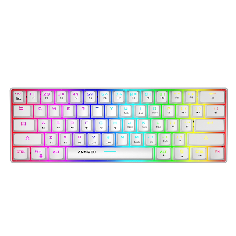 OEM Best Budget Wireless Gaming Keyboard RGB Wired+Bluetooth+2.4G
