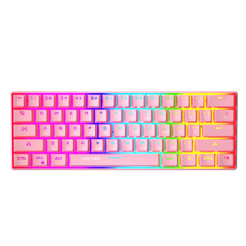 OEM Best Budget Wireless Gaming Keyboard RGB Wired+Bluetooth+2.4G