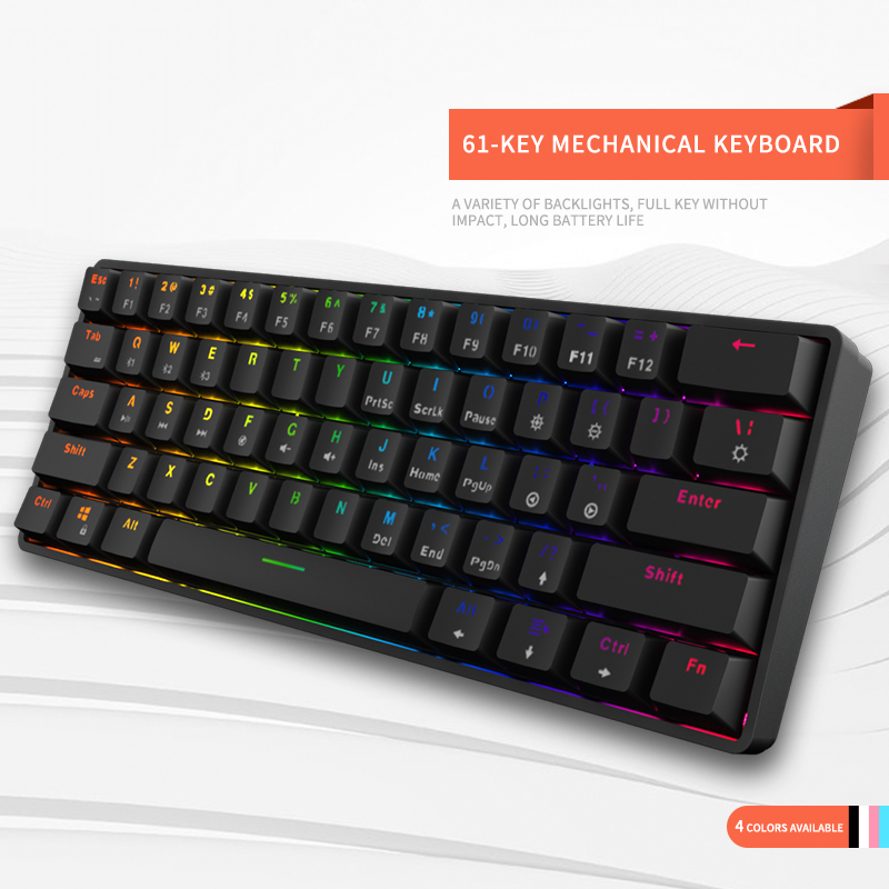 Custom 61 Keys Mini Dual-Mode Bluetooth Mechanical Keyboard