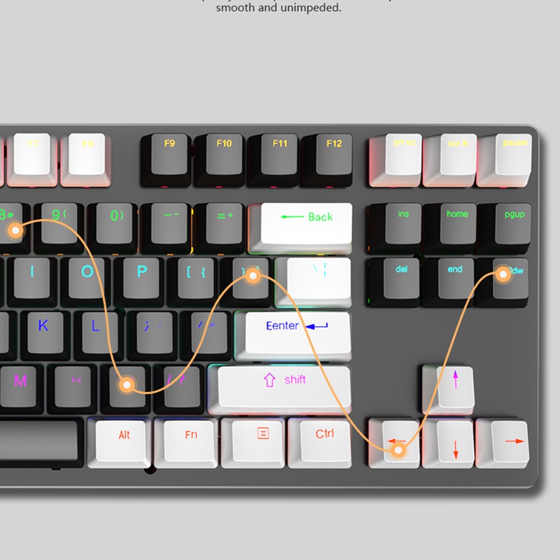 Factory Wired Gaming Keyboard With 87 Keys