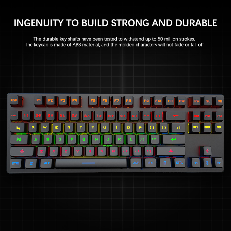 Wholesale 87 Keys USB Wired Gaming Keyboard