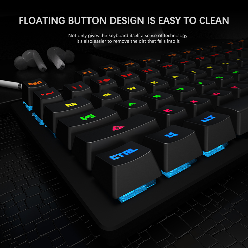 Wholesale 87 Keys USB Wired Gaming Keyboard