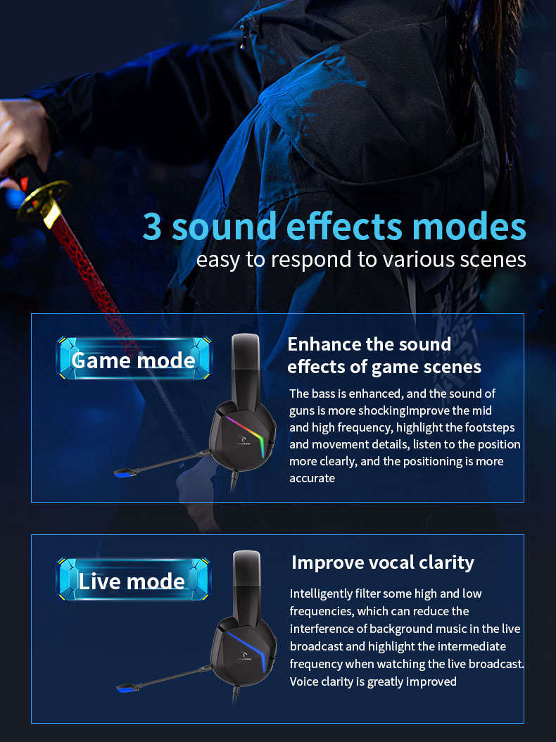 OEM Best Wireless Gaming Headset 2022 2.4G Wireless