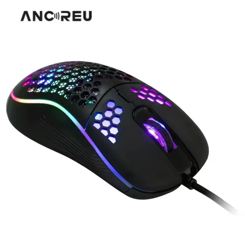 Wholesale 7200DPI Optical Gaming Mouse Ergonomic RGB USB Wired Mouse for Computer Office Gamer Mice Honeycomb White Gaming Mouse
