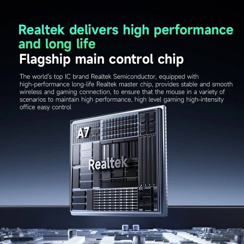 MCHOSE A7 PRO Tri-Mode Wireless BT PAW3395 42Kdpi 2.4GHz 42000DPI Light Weight Games Mouse
