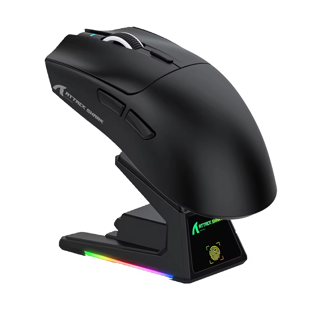 Attack Shark X1 Tri-mode RGB Wireless Mouse PAW3395 Pro Gaming Mouse with Touchpad Charging Base