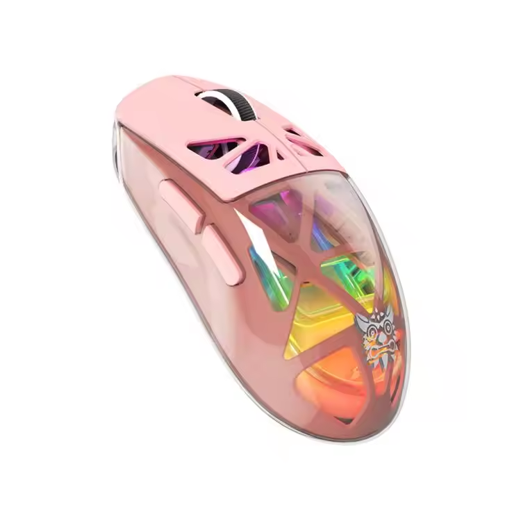 ONIKUMA CW930 Lightweight Gaming Mouse with Tri-Mode Connectivity Programmable Buttons and Customizable RGB 500Mah Battery