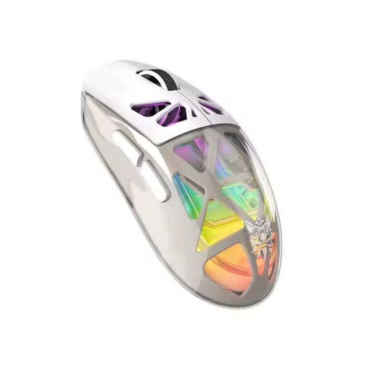 ONIKUMA CW930 Lightweight Gaming Mouse with Tri-Mode Connectivity Programmable Buttons and Customizable RGB 500Mah Battery