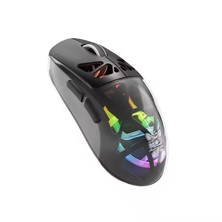 ONIKUMA CW930 Lightweight Gaming Mouse with Tri-Mode Connectivity Programmable Buttons and Customizable RGB 500Mah Battery