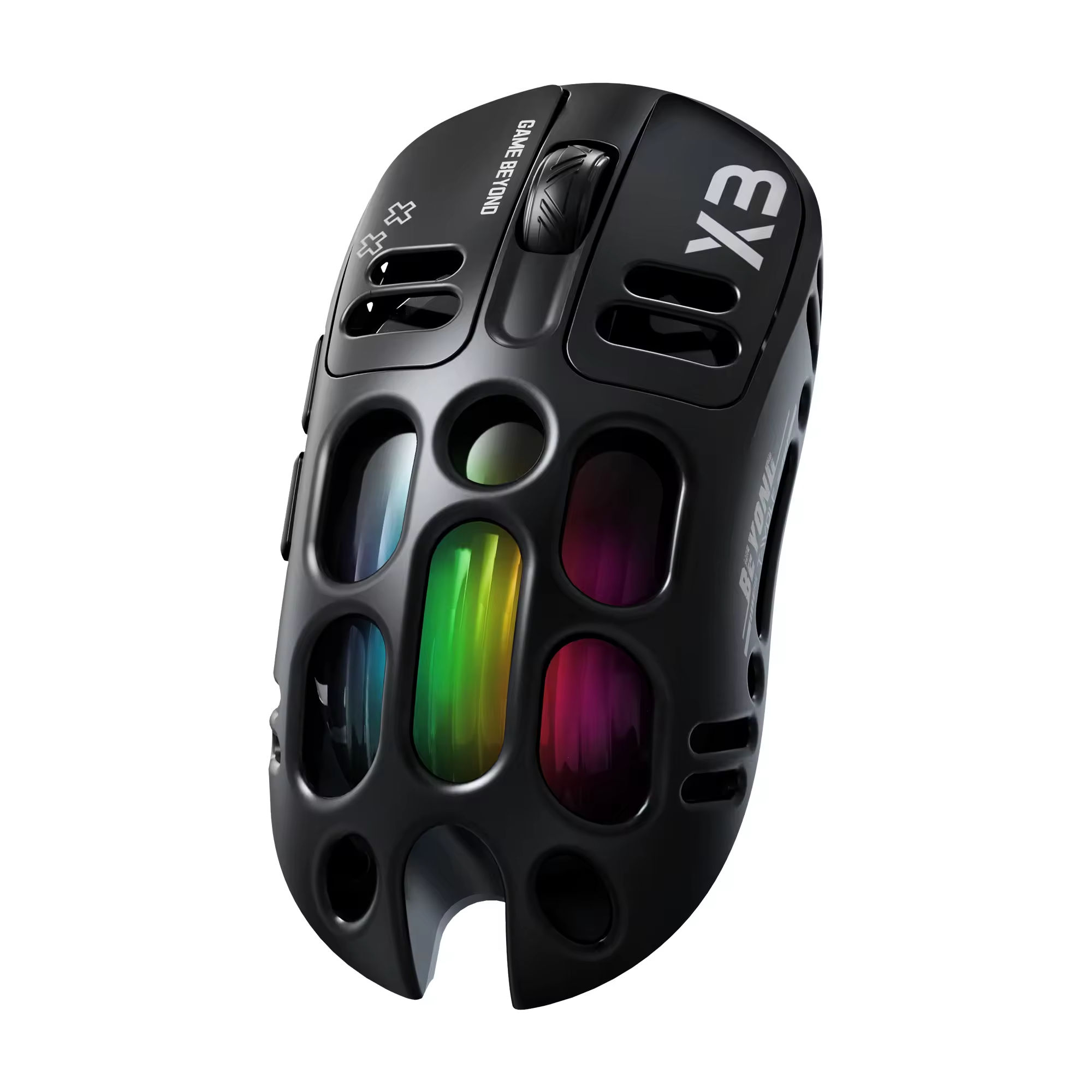 T-WOLF X3 Wireless Wired BT Hollow-carved Design Mouse RGB 3311 Sensor 12000DPI Tri-mode Wireless Gaming Mouse