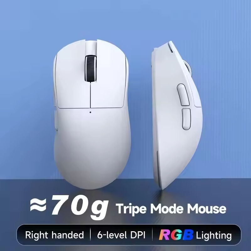 OEM Wireless Gaming Mouse 70g 1KHz WiredWireless PAW3311 24K DPI Tri-Mode 30 Million Clicks