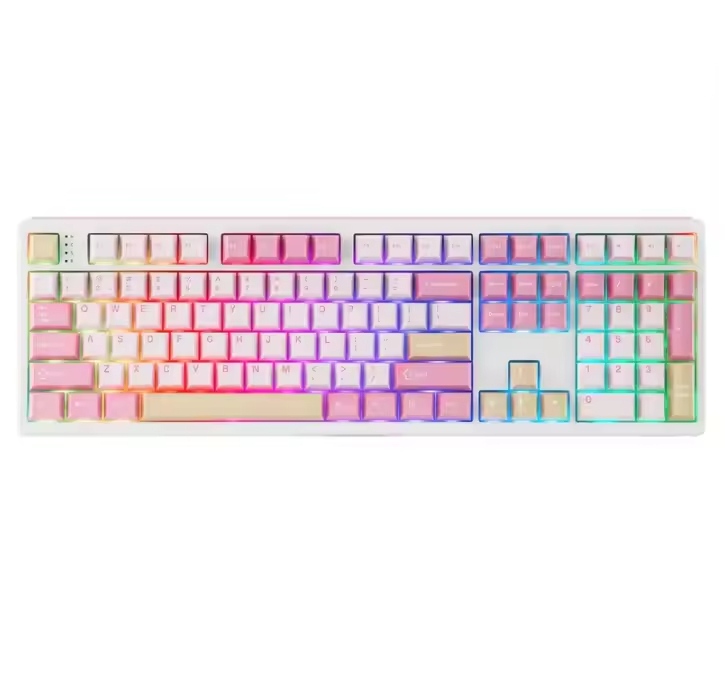 OEM Full Size Mechanical Keyboard 8000mAh Wireless Gaming Keyboard Creamy Gasket Hot Swap RGB Backit