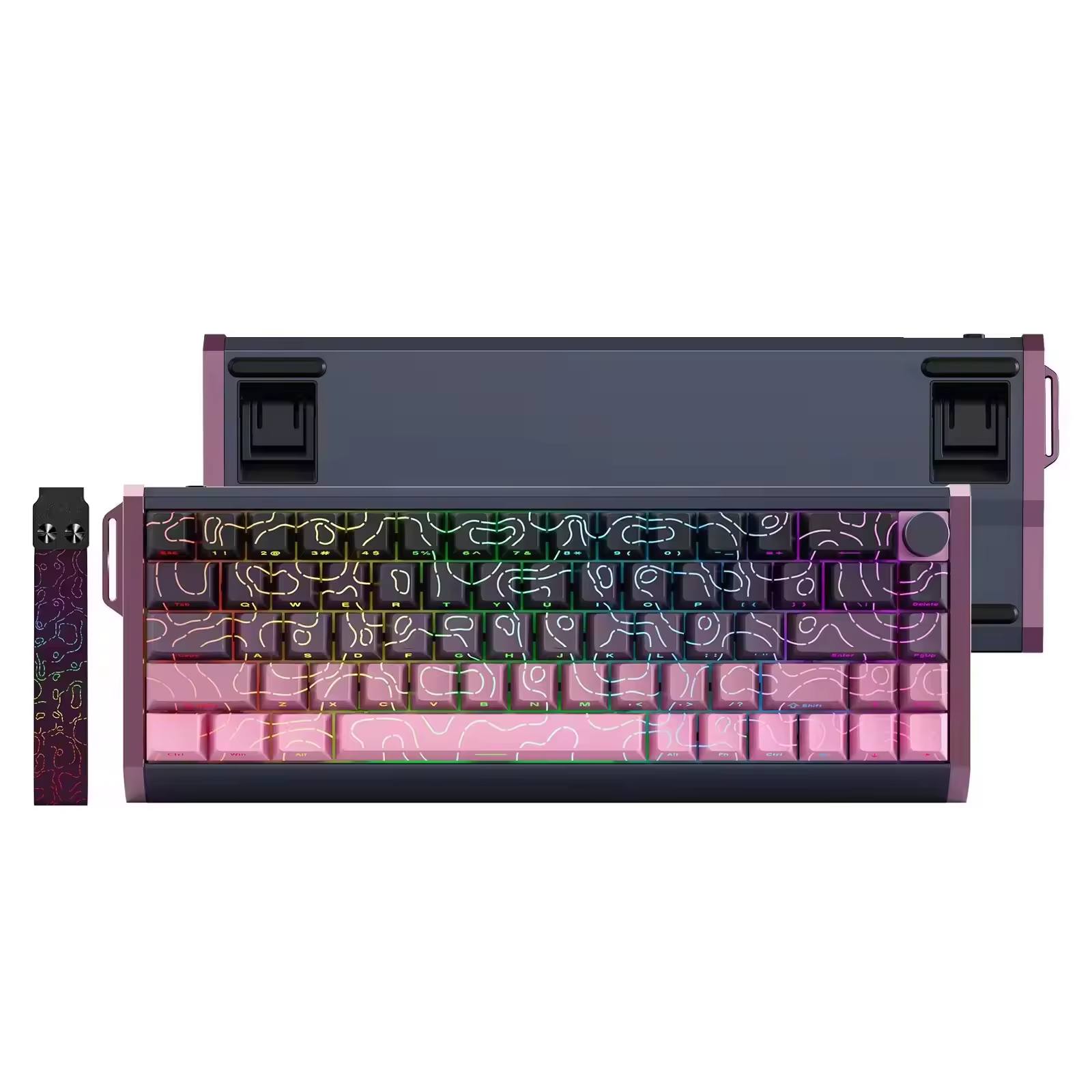 OEM Mechanical Aluminum Magnetic Plate Less Gaming Keyboard RGB 8K USB-C RT0.01 PBT Gateron JADA Pro TTC KING Switch