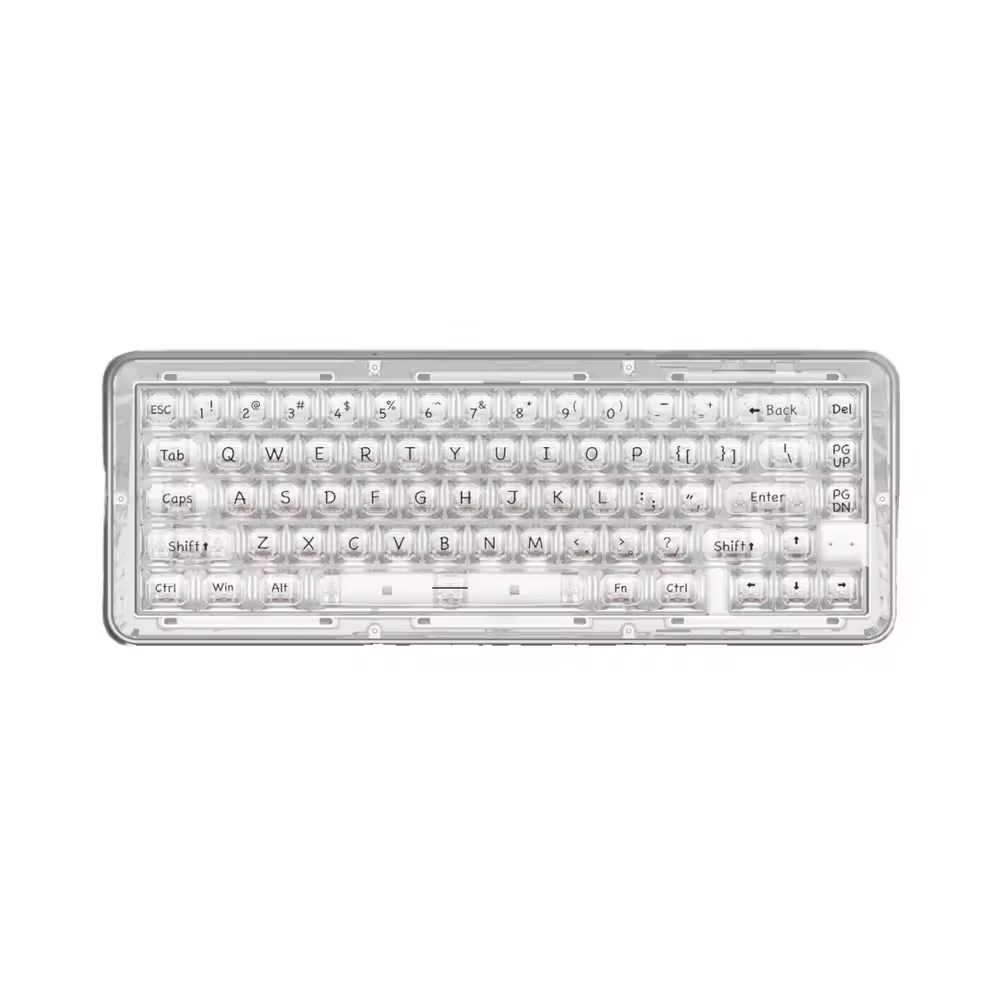 OEM Tri-Mode RGB Wireless Keyboard Acryl Hot Swap Case with BT Technology Mechanical Operation Transparent Mechanical Keyboard