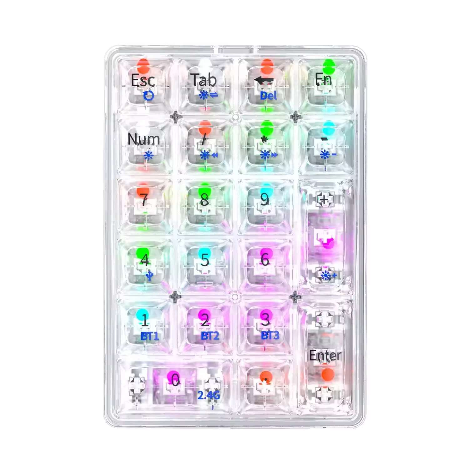 OEM Tri-Mode Wireless Gaming Numeric Mechanical Keypad Hot-Swappable 21 Keys Numpad Keyboard for Laptop Mobile